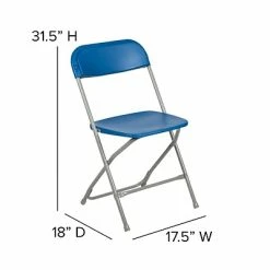 Cheap 😉 Folding Chairs Flash Furniture HERCULES Series 800lb-Capacity Premium Plastic Folding Chair, Blue (LEL3BLUE) 🔔 -Advantage Shop sp154570570 s7