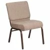 Best Sale ✨ Stacking Chairs Flash Furniture 21'' Extra Wide Beige Fabric Stacking Church Chair With 4'' Thick Seat, Copper Vein Frame 😀 -Advantage Shop sp154586809 s7