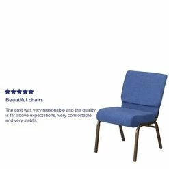 Hot Sale 👏 Stacking Chairs Flash Furniture HERCULES Series 21'' Extra Wide Blue Fabric Stacking Church Chair With 4'' Thick Seat, Gold Vein Frame 👏 -Advantage Shop sp154587897 s7