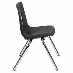Discount 🔥 Stacking Chairs Advantage Black Student Stack School Chair 14" 4 Pack (ADV-SSC-14BLK-4) ✔️ -Advantage Shop sp155517654 s7