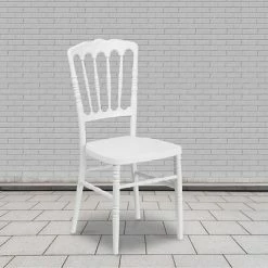 Hot Sale ✨ Flash Furniture Stacking Chairs 2 Pack. Resin Stacking Napoleon Chair (2LELMONWH) 👍 -Advantage Shop sp155518958 s7