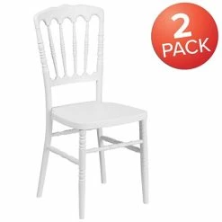 Hot Sale ✨ Flash Furniture Stacking Chairs 2 Pack. Resin Stacking Napoleon Chair (2LELMONWH) 👍 -Advantage Shop sp155518961 s7