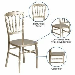 Outlet 🔔 Flash Furniture Stacking Chairs Resin Stacking Napoleon Chair (LELMONGD) ❤️ -Advantage Shop sp155518973 s7