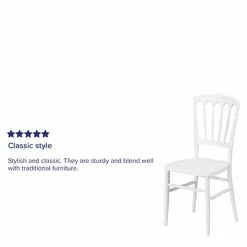 Deals ⭐ Flash Furniture Stacking Chairs Resin Stacking Napoleon Chair (LELMONWH) 👏 -Advantage Shop sp155518983 s7