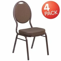 Cheap ❤️ Folding & Stacking Chairs Flash Furniture HERCULES Series Teardrop Back Stacking Banquet Chair With Patterned Fabric 4 Pack (4FDC04CPR08T02) 🤩 -Advantage Shop sp155518990 s7