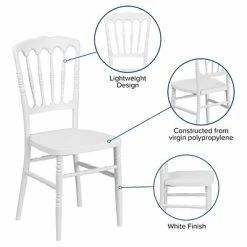 Deals ⭐ Flash Furniture Stacking Chairs Resin Stacking Napoleon Chair (LELMONWH) 👏 -Advantage Shop sp155519071 s7