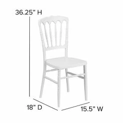 Deals ⭐ Flash Furniture Stacking Chairs Resin Stacking Napoleon Chair (LELMONWH) 👏 -Advantage Shop sp155519072 s7
