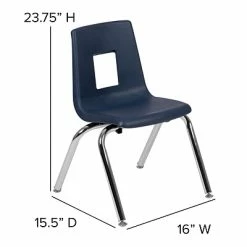 Budget 🌟 Stacking Chairs Advantage Navy Student Stack School Chair - 14" (ADVSSC14NAVY25) 😍 -Advantage Shop sp155519593 s7