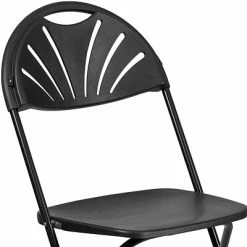 Hot Sale ❤️ Folding Chairs Flash Furniture HERCULES Series 800 Lb. Capacity Plastic Fan Back Folding Chair 8/Pack (8LEL4BK) 😉 -Advantage Shop sp155524449 s7