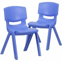New ✔️ Stacking & Folding Chairs Flash Furniture Plastic Student Stacking Chair, Blue, 2-Pieces (2YUYCX005BLUE) 😀