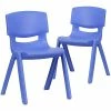 Discount ❤️ Stacking & Folding Chairs Flash Furniture Plastic Student Stacking Chair, Blue, 2-Pieces (2YUYCX004BLUE) 🧨
