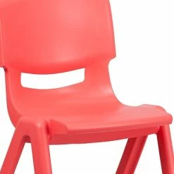 New 👍 Stacking & Folding Chairs Flash Furniture Plastic Student Stacking Chair, Red, 2-Pieces (2YUYCX005RED) 🎁 -Advantage Shop sp155707146 s7