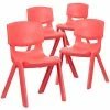 Top 10 🌟 Stacking & Folding Chairs Flash Furniture Plastic Student Stacking Chair, Red, 4-Pieces (4YUYCX4005RED) 🔔
