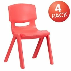 Top 10 🌟 Stacking & Folding Chairs Flash Furniture Plastic Student Stacking Chair, Red, 4-Pieces (4YUYCX4005RED) 🔔 -Advantage Shop sp155712713 s7