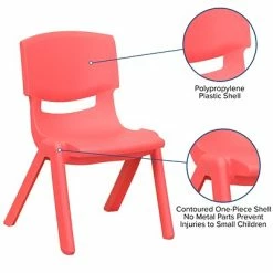 Top 10 🌟 Stacking & Folding Chairs Flash Furniture Plastic Student Stacking Chair, Red, 4-Pieces (4YUYCX4005RED) 🔔 -Advantage Shop sp155712882 s7