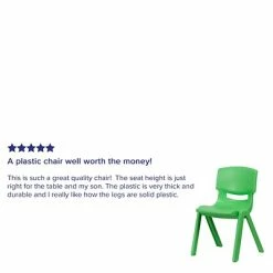 Best Sale 👏 Stacking & Folding Chairs Flash Furniture Plastic Student Stacking Chair, Green, 4-Pieces (4YUYCX4005GREEN) 🧨 -Advantage Shop sp155712931 s7
