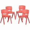 Hot Sale 🔥 Stacking & Folding Chairs Flash Furniture Plastic Student Stacking Chair, Red, 4-Pieces (4YUYCX4004RED) 🌟 -Advantage Shop sp155712936 s7