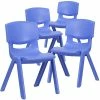 Discount ✨ Stacking & Folding Chairs Flash Furniture Plastic Student Stacking Chair, Blue, 4-Pieces (4YUYCX4005BLUE) ⌛ -Advantage Shop sp155712948 s7