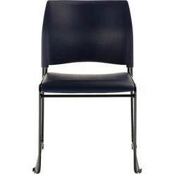 Hot Sale ❤️ National Public Seating Stacking Chairs NPS 8700 Series Cafetorium Stack Chair, Black Vinyl Seat/Black Backrest (8710-11-10) 💯 -Advantage Shop sp160038390 s7