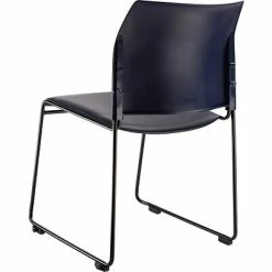 Hot Sale ❤️ National Public Seating Stacking Chairs NPS 8700 Series Cafetorium Stack Chair, Black Vinyl Seat/Black Backrest (8710-11-10) 💯 -Advantage Shop sp160038392 s7