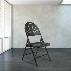 Top 10 💯 National Public Seating NPS 1100 Series Polyfold Fan Back Triple Brace Double Hinge Folding Chairs, Black/Black, 4/Pack (1110/4) ✨ -Advantage Shop sp160038575 s7
