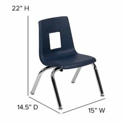 Best Pirce ✔️ Stacking & Folding Chairs Flash Furniture Advantage Plastic Student Stack Chair, Navy (ADVSSC12NAVY) 😀 -Advantage Shop sp166807704 s7