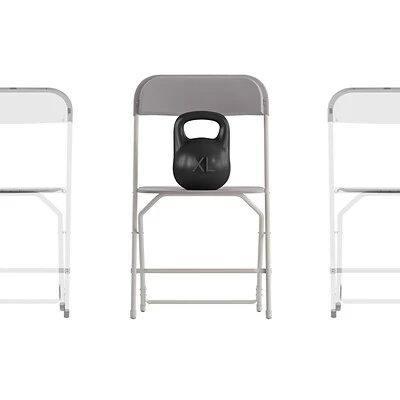 Outlet 👍 Stacking & Folding Chairs Flash Furniture Hercules™ Plastic Big And Tall Commercial Folding Chair, Gray, 4/Pack (4LEL3WGY) ⭐ 3 Outlet 👍 Stacking & Folding Chairs Flash Furniture Hercules™ Plastic Big And Tall Commercial Folding Chair, Gray, 4/Pack (4LEL3WGY) ⭐