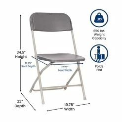 Outlet 👍 Stacking & Folding Chairs Flash Furniture Hercules™ Plastic Big And Tall Commercial Folding Chair, Gray, 4/Pack (4LEL3WGY) ⭐ 14 Outlet 👍 Stacking & Folding Chairs Flash Furniture Hercules™ Plastic Big And Tall Commercial Folding Chair, Gray, 4/Pack (4LEL3WGY) ⭐ -Advantage Shop sp181497481 s7