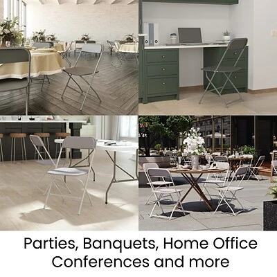 Outlet 👍 Stacking & Folding Chairs Flash Furniture Hercules™ Plastic Big And Tall Commercial Folding Chair, Gray, 4/Pack (4LEL3WGY) ⭐ 8 Outlet 👍 Stacking & Folding Chairs Flash Furniture Hercules™ Plastic Big And Tall Commercial Folding Chair, Gray, 4/Pack (4LEL3WGY) ⭐ - Image 6