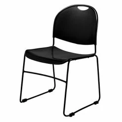 Flash Sale ๐ National Public Seating Stacking Chairs NPS Commercialine 850 Series Ultra Compact Stack Chair, Black, 4 Pack (850-CL/4) ๐