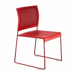 Flash Sale ⌛ Stacking & Folding Chairs Safco® Currant™ Steel High Density Stack Chair, Red, 4PK (4271RM) 🌟