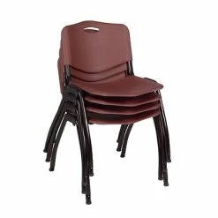 Discount 😍 Stacking Chairs Regency 'M' Plastic Stack Chair, Burgundy (4700BY) ⌛ -Advantage Shop sp4547933 s7