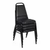 Promo ❤️ Stacking Chairs Regency Vinyl Restaurant Stack Chair, Black 4/Pack (8029BK4PK) 🎉 -Advantage Shop sp4547948 s7
