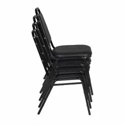 Promo ❤️ Stacking Chairs Regency Vinyl Restaurant Stack Chair, Black 4/Pack (8029BK4PK) 🎉 -Advantage Shop sp4547950 s7