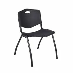 Best Pirce 🥰 Stacking Chairs Regency 'M' Plastic Stack Chair, Black (4700BK) ⌛