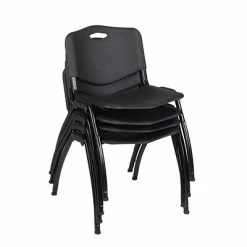 Best Pirce 🥰 Stacking Chairs Regency 'M' Plastic Stack Chair, Black (4700BK) ⌛ -Advantage Shop sp4547966 s7 1
