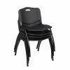 Hot Sale 👍 Stacking Chairs Regency 'M' Plastic Stack Chair, Black, 4/Pack (4700BK4PK) 🌟 -Advantage Shop sp4547966 s7