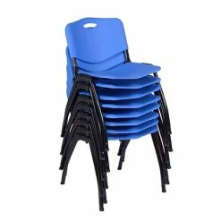Cheapest 🎉 Stacking Chairs Regency 'M' Stack Chair (8 Pack)- Blue (4700BE8PK) 🧨