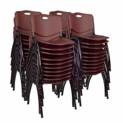Budget 🌟 Stacking Chairs Regency 'M' Stack Chair (40 Pack)- Burgundy 🧨