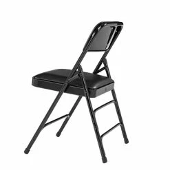 Best Pirce 👏 National Public Seating Folding Chairs NPS 1300 Series Premium Vinyl Upholstered Triple Brace Double Hinge Folding Chair, Black, 4 Pack (1310/4) 😀 -Advantage Shop sp54967435 s7