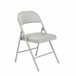 Best reviews of ✔️ National Public Seating NPS Commercialine 950 Series Vinyl Upholstered Commercialine Folding Chairs, Gray/Gray, 4 Pack (952/4) 🌟