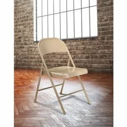 Cheapest 💯 National Public Seating NPS Commercialine 900 Series Vinyl Upholstered Commercialine Folding Chairs, Beige, 100 Pack (901/100) ✔️ -Advantage Shop sp55040925 s7