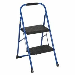 Hot Sale 🌟 Folding Chairs Cosco Two Step Big Step Folding Step Stool With Rubber Hand Grip (11308SWB1E) 🌟