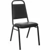 New 😀 Stacking Chairs Advantage Black Vinyl-padded Stackable Chairs - 1.5" Padded Seat (827VINYLBBSB50) 😉