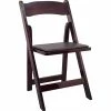Promo 😍 Folding Chairs Advantage Mahogany Wood Folding Wedding Chairs 4 Pack (WFC-M-4) ❤️ -Advantage Shop sp7504975 s7 2
