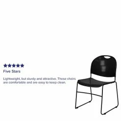 Cheapest ⌛ Stacking Chairs Flash Furniture HERCULES™ Plastic Ultra Compact Stack Chair, Black [RUT188BKCHR] 🔥 -Advantage Shop sp80658106 s7