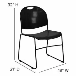 Cheapest ⌛ Stacking Chairs Flash Furniture HERCULES™ Plastic Ultra Compact Stack Chair, Black [RUT188BKCHR] 🔥 -Advantage Shop sp80658107 s7