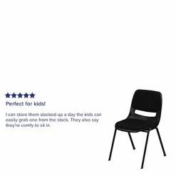 Brand new 🎉 Stacking Chairs Flash Furniture HERCULES Plastic Shell Stack Chair, Black (RUTEO101PADGG) 🤩 -Advantage Shop sp80658115 s7
