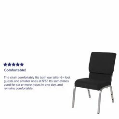 Discount 🛒 Stacking Chairs Flash Furniture HERCULES™ Fabric Stacking Church Chair, Black, Silver Vein Frame (XUCH60096BKSV) 🌟 -Advantage Shop sp80658540 s7