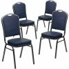 New 🎁 Flash Furniture HERCULES 4/Pack Banquet Chairs W/Vinyl Seat Silver Vein Frame (4FDC01SVNY) 🛒 -Advantage Shop sp80658787 s7